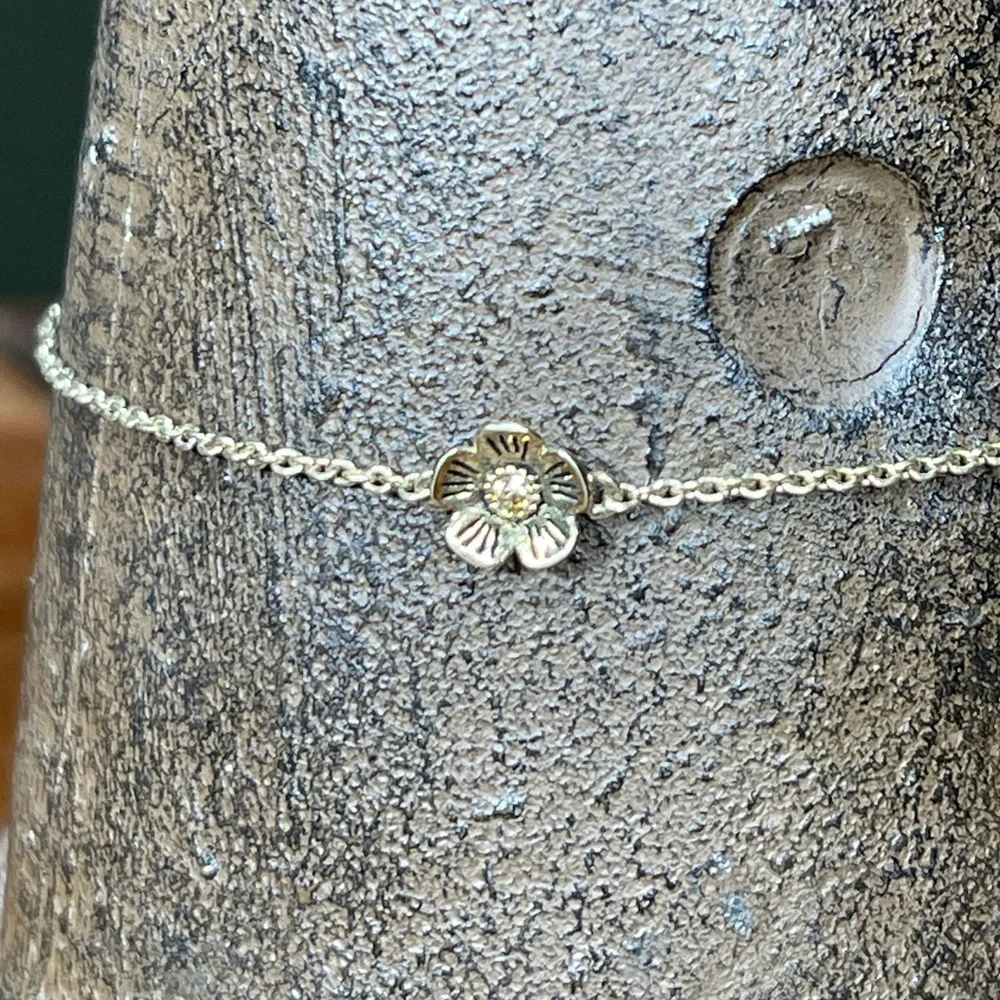 RARE COACH MINI DEMI FINE TEA ROSE 18K GOLD OVER STERLING SILVER BRACELET - Picture 4 of 9